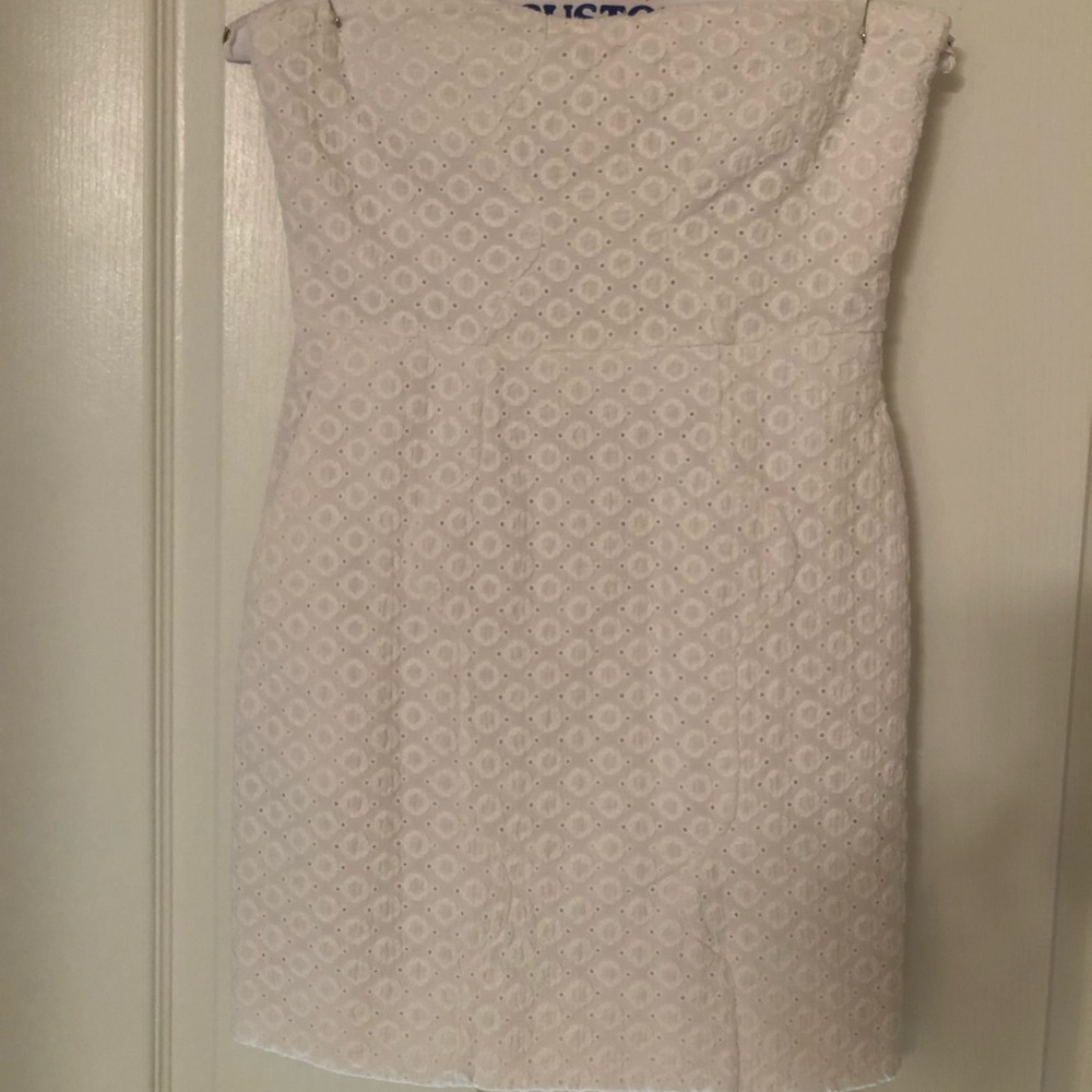 DVF strapless  cute white dress
